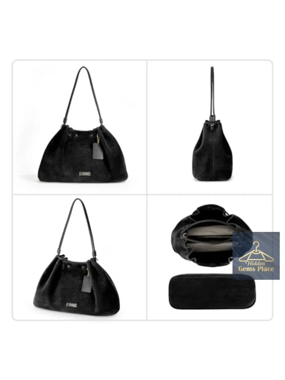 Full Grain Leather Hobo Bag Crossbody Purse Handbag Shoulder Bag